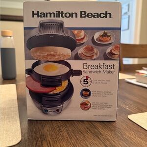 Hamilton Beach Breakfast Sandwich Maker - Black and Silver